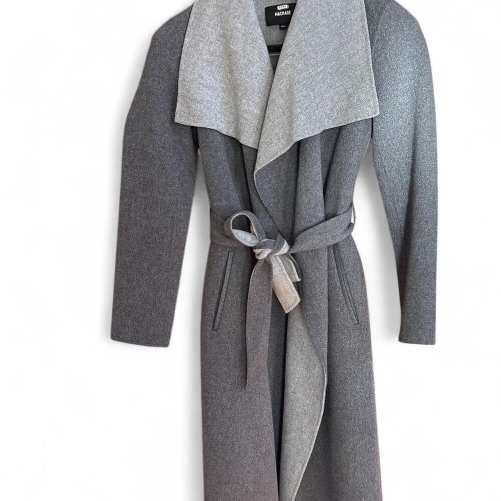 Mackage Double Face Wool Wrap Mai Coat 100% wool, size XS - Picture 3 of 10